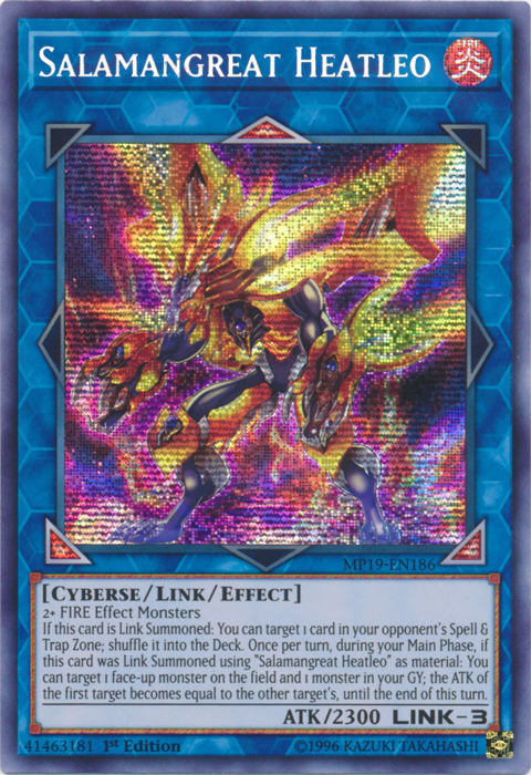 Salamangreat Heatleo [MP19-EN186] Prismatic Secret Rare | Galaxy Games LLC