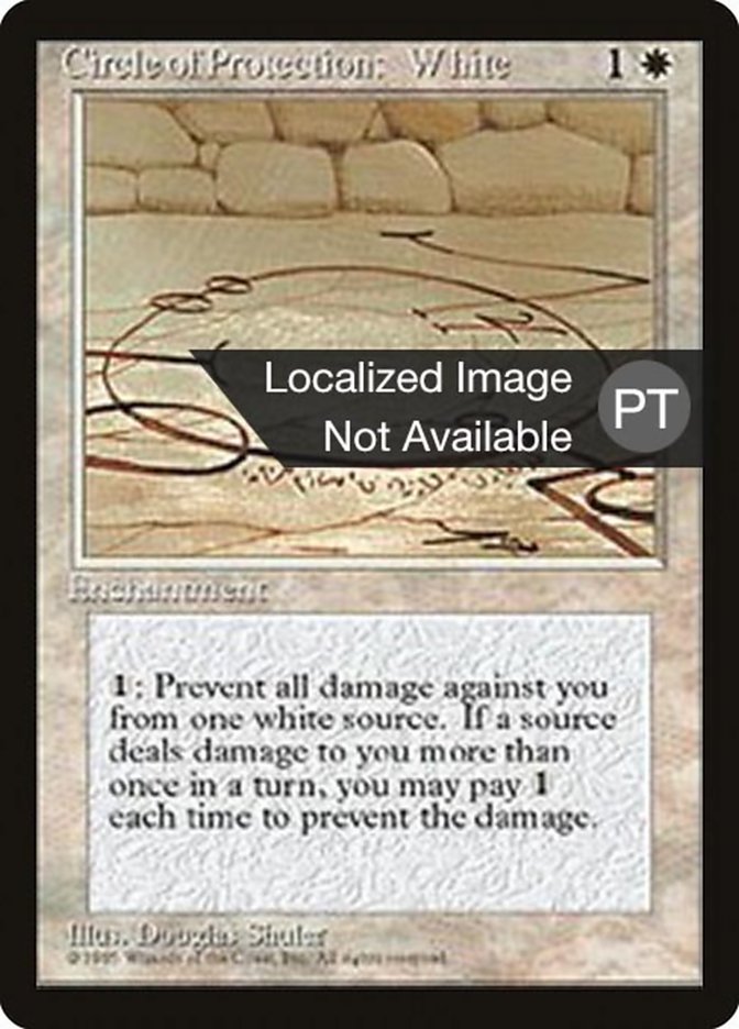 Circle of Protection: White [Fourth Edition (Foreign Black Border)] | Galaxy Games LLC