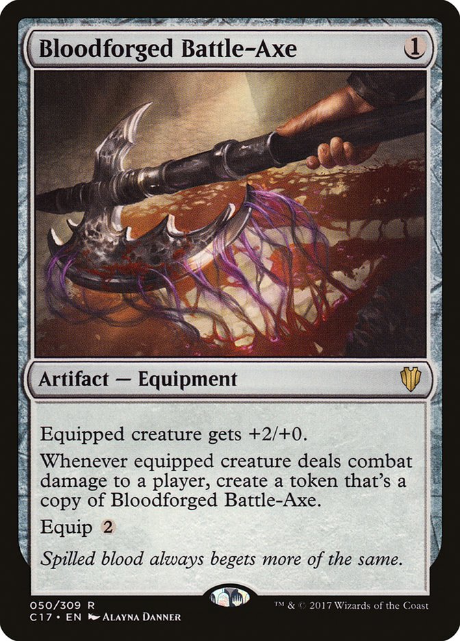 Bloodforged Battle-Axe [Commander 2017] | Galaxy Games LLC