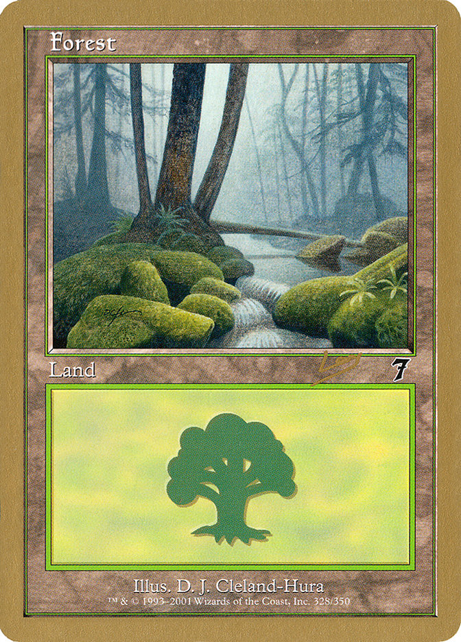 Forest (rl328) (Raphael Levy) [World Championship Decks 2002] | Galaxy Games LLC