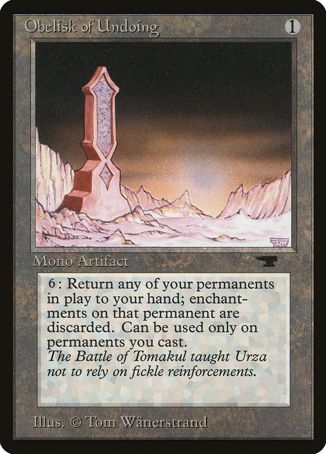 Obelisk of Undoing [Antiquities] | Galaxy Games LLC