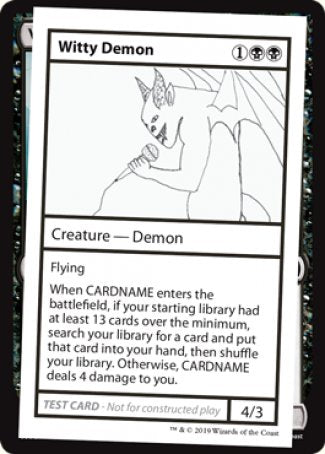 Witty Demon (2021 Edition) [Mystery Booster Playtest Cards] | Galaxy Games LLC