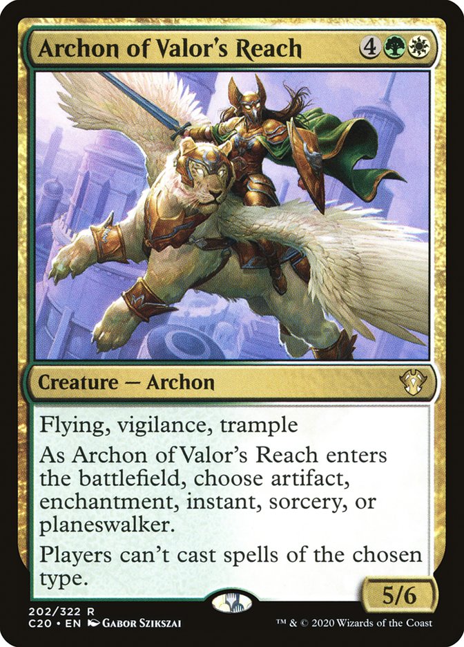 Archon of Valor's Reach [Commander 2020] | Galaxy Games LLC