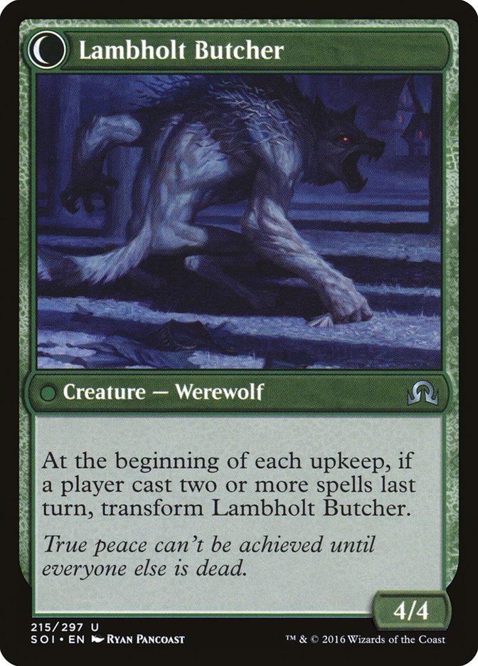 Lambholt Pacifist // Lambholt Butcher [Shadows over Innistrad] | Galaxy Games LLC