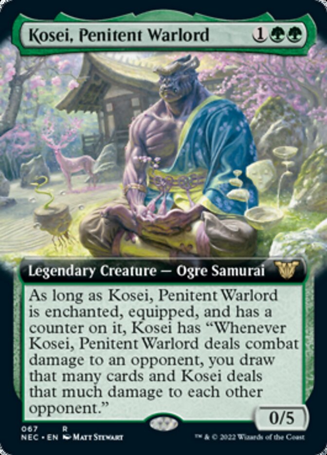 Kosei, Penitent Warlord (Extended Art) [Kamigawa: Neon Dynasty Commander] | Galaxy Games LLC