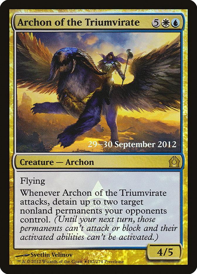 Archon of the Triumvirate [Return to Ravnica Prerelease Promos] | Galaxy Games LLC