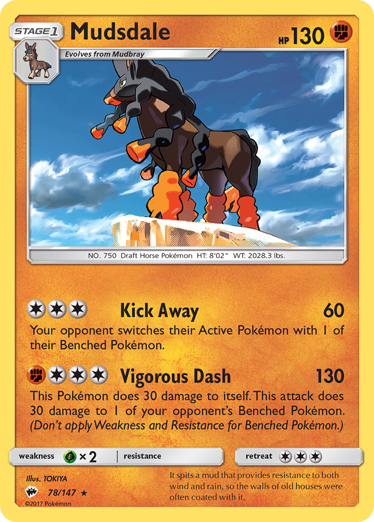 Mudsdale (78/147) [Sun & Moon: Burning Shadows] | Galaxy Games LLC