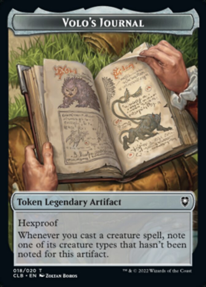 Volo's Journal Token [Commander Legends: Battle for Baldur's Gate Tokens] | Galaxy Games LLC