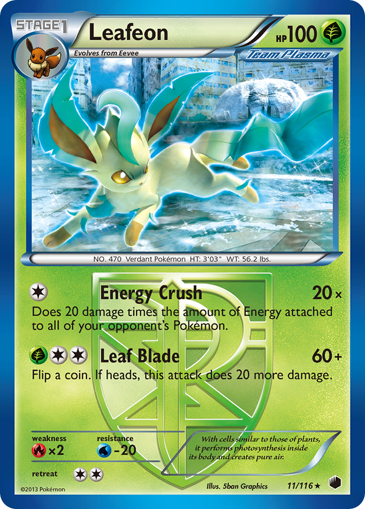 Leafeon (11/116) [Black & White: Plasma Freeze] | Galaxy Games LLC