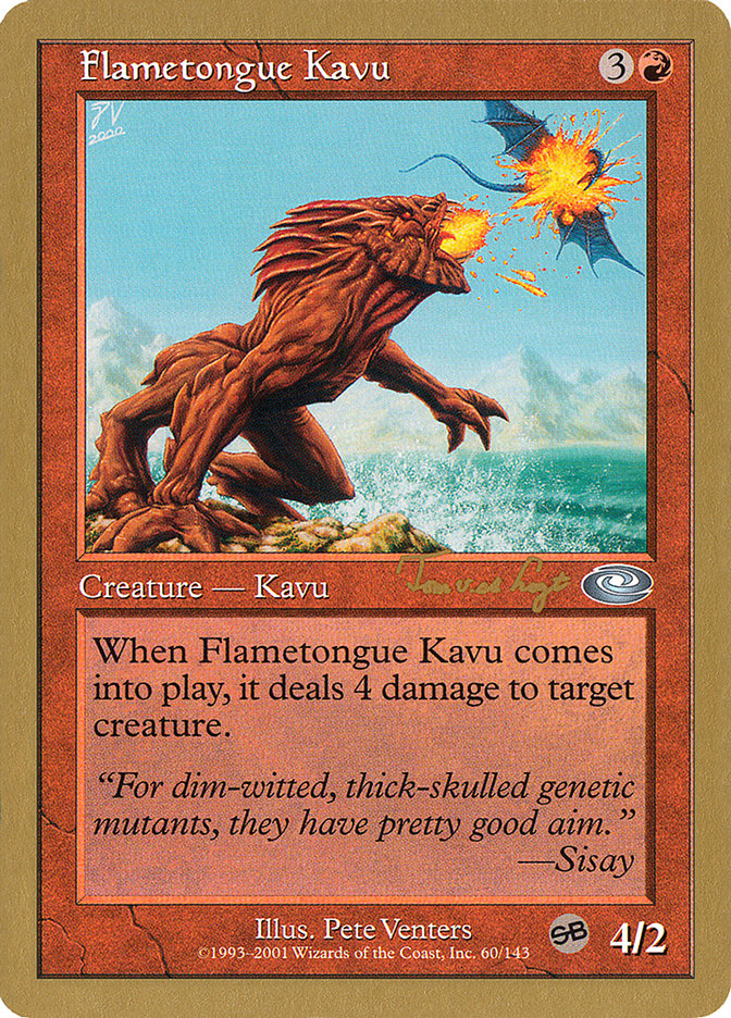 Flametongue Kavu (Tom van de Logt) (SB) [World Championship Decks 2001] | Galaxy Games LLC