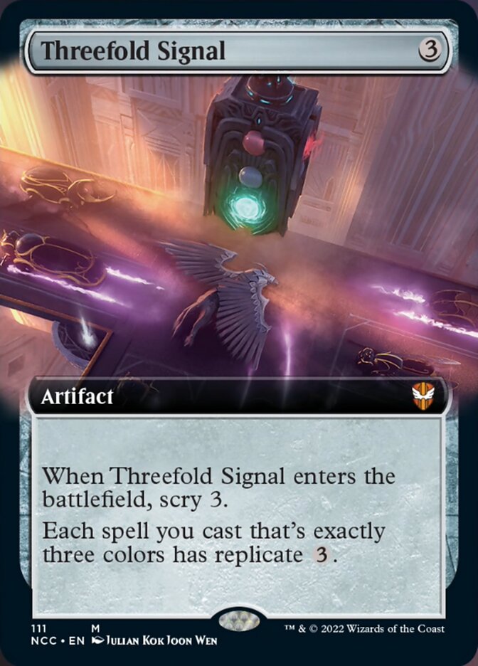 Threefold Signal (Extended Art) [Streets of New Capenna Commander] | Galaxy Games LLC