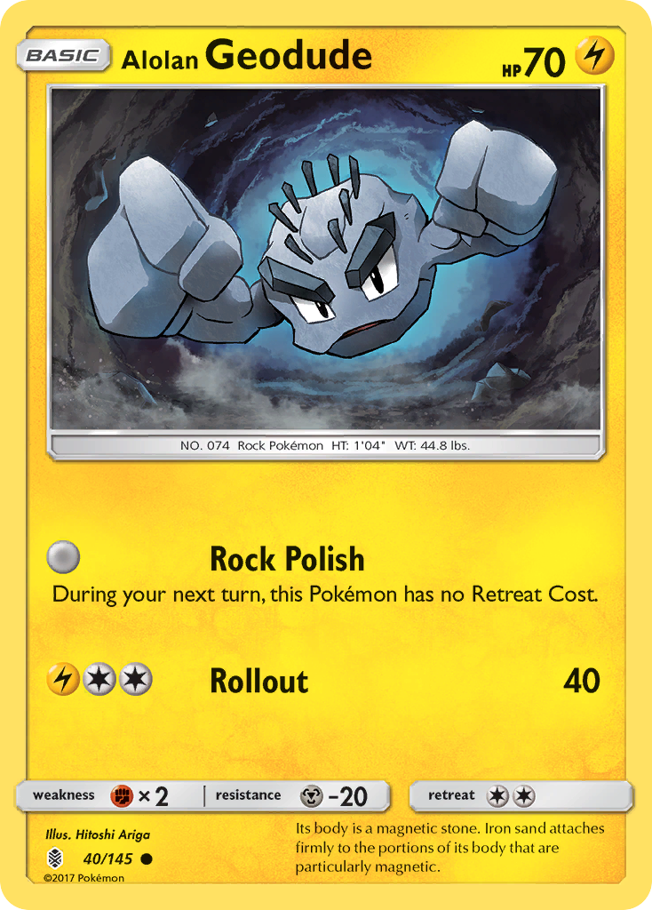 Alolan Geodude (40/145) [Sun & Moon: Guardians Rising] | Galaxy Games LLC