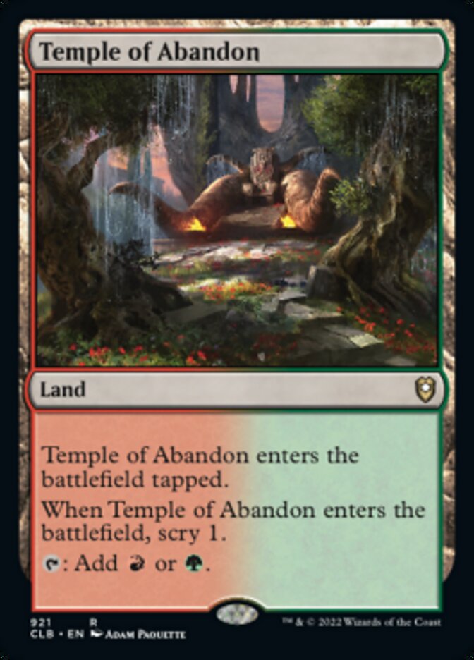 Temple of Abandon [Commander Legends: Battle for Baldur's Gate] | Galaxy Games LLC