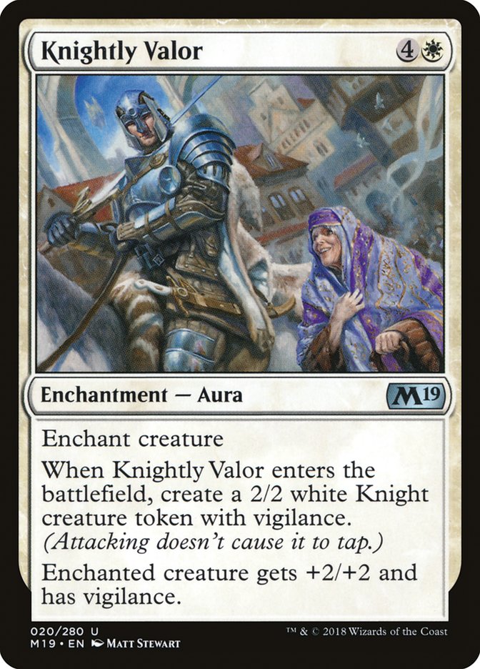 Knightly Valor [Core Set 2019] | Galaxy Games LLC