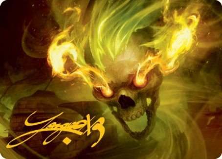 Flameskull Art Card (Gold-Stamped Signature) [Dungeons & Dragons: Adventures in the Forgotten Realms Art Series] | Galaxy Games LLC
