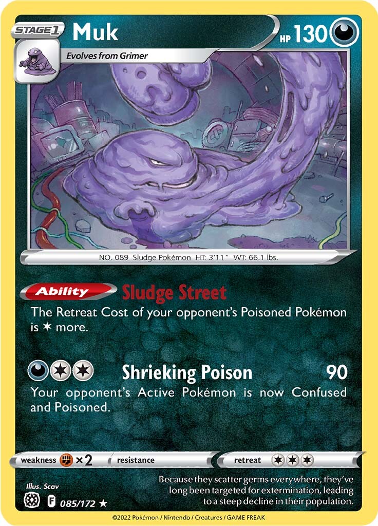 Muk (085/172) [Sword & Shield: Brilliant Stars] | Galaxy Games LLC