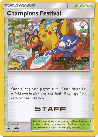 Champions Festival (SM78) (2017 Staff) [Sun & Moon: Black Star Promos] | Galaxy Games LLC