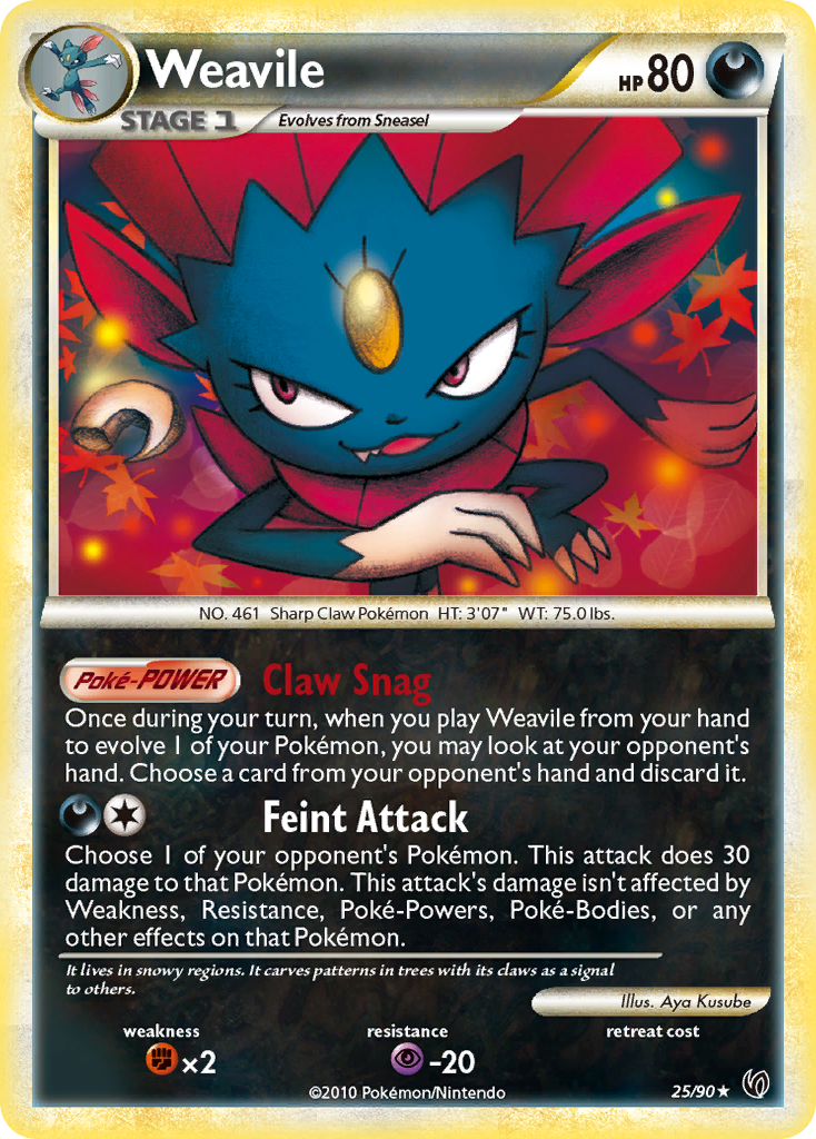 Weavile (25/90) [HeartGold & SoulSilver: Undaunted] | Galaxy Games LLC