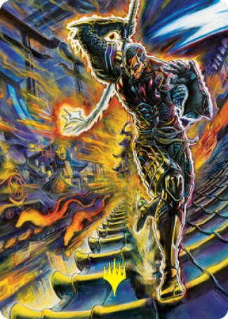 Kaito Shizuki 2 Art Card (Gold-Stamped Signature) [Kamigawa: Neon Dynasty Art Series] | Galaxy Games LLC