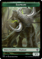 Human Soldier // Elephant Double-Sided Token [Phyrexia: All Will Be One Commander Tokens] | Galaxy Games LLC