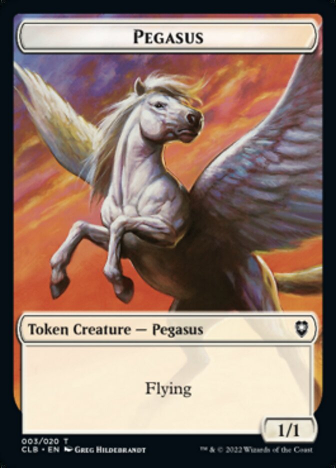 Treasure // Pegasus Double-sided Token [Commander Legends: Battle for Baldur's Gate Tokens] | Galaxy Games LLC