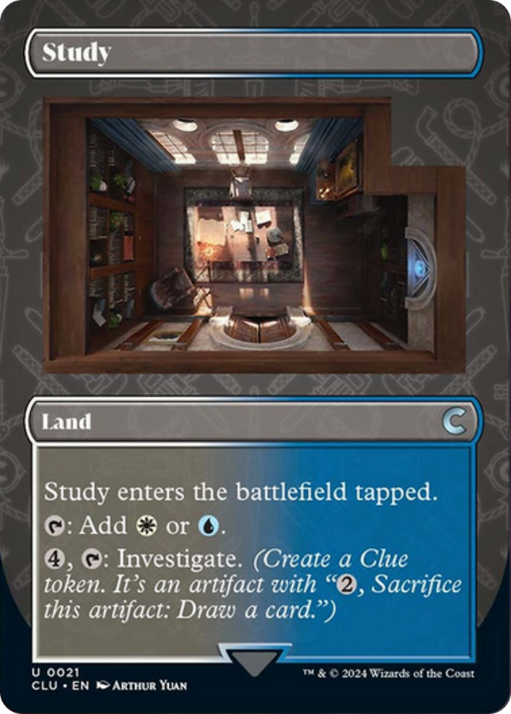 Study (Borderless) [Ravnica: Clue Edition] | Galaxy Games LLC