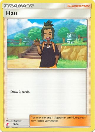 Hau (19/30) [Sun & Moon: Trainer Kit - Lycanroc] | Galaxy Games LLC