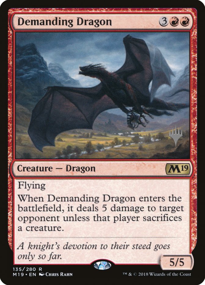 Demanding Dragon (Promo Pack) [Core Set 2019 Promos] | Galaxy Games LLC