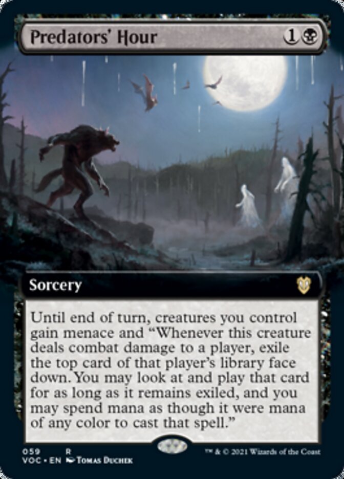 Predators' Hour (Extended Art) [Innistrad: Crimson Vow Commander] | Galaxy Games LLC