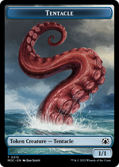 Tentacle // Human (26) Double-Sided Token [March of the Machine Commander Tokens] | Galaxy Games LLC