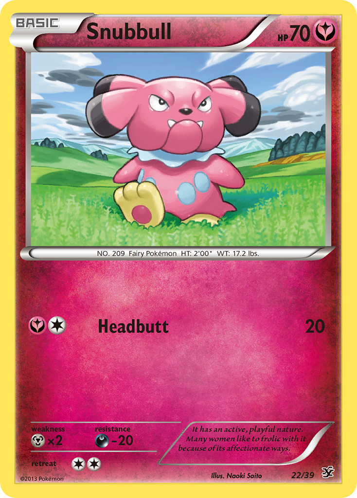 Snubbull (22/39) [XY: Kalos Starter Set] | Galaxy Games LLC