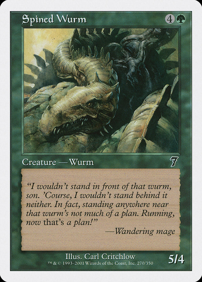 Spined Wurm [Seventh Edition] | Galaxy Games LLC