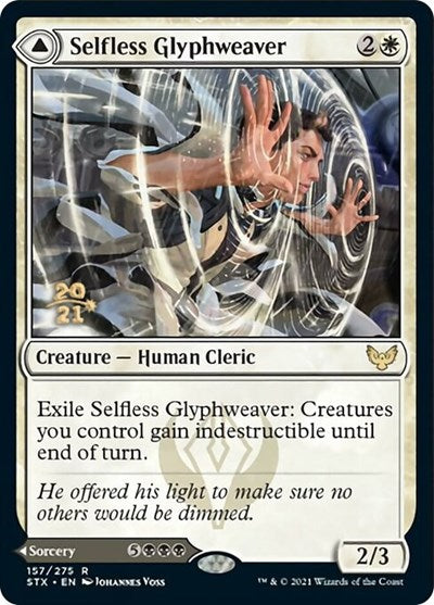 Selfless Glyphweaver // Deadly Vanity [Strixhaven: School of Mages Prerelease Promos] | Galaxy Games LLC