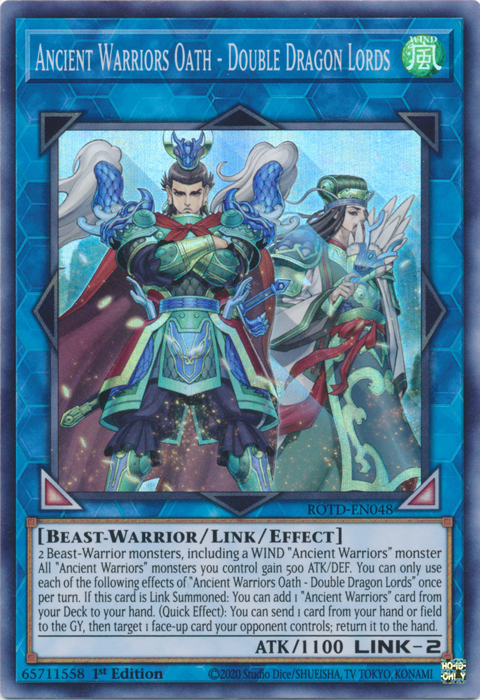 Ancient Warriors Oath - Double Dragon Lords [ROTD-EN048] Super Rare | Galaxy Games LLC