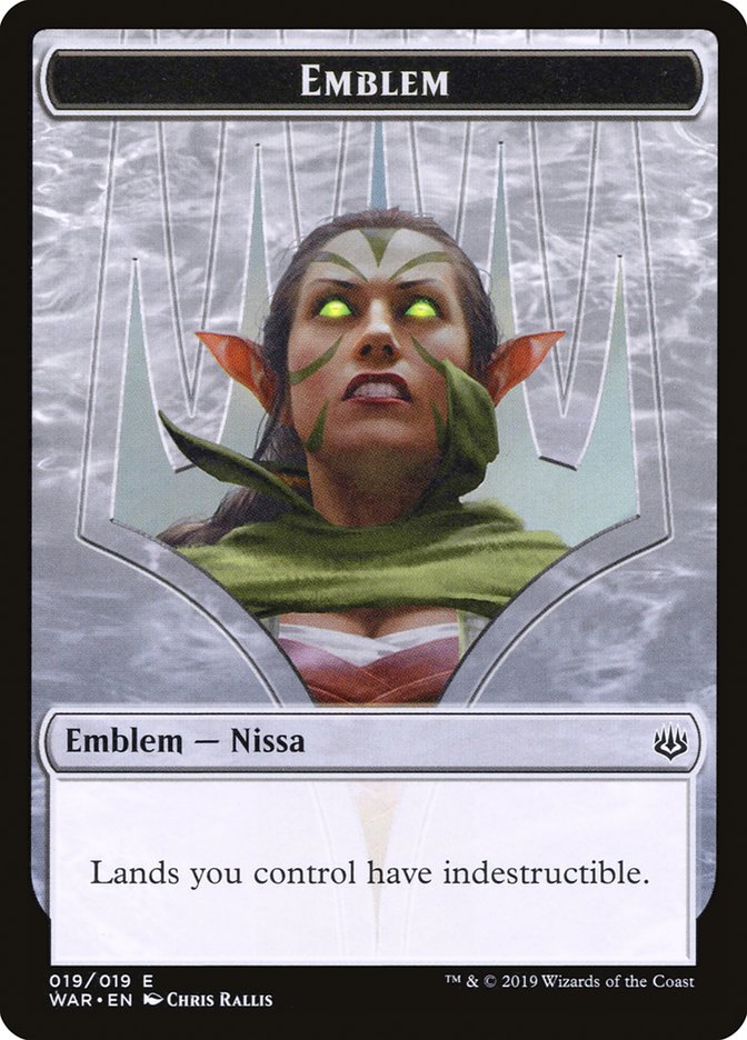 Nissa, Who Shakes the World Emblem [War of the Spark Tokens] | Galaxy Games LLC