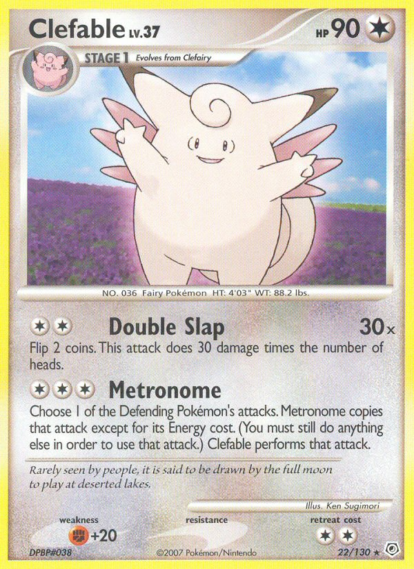 Clefable (22/130) [Diamond & Pearl: Base Set] | Galaxy Games LLC