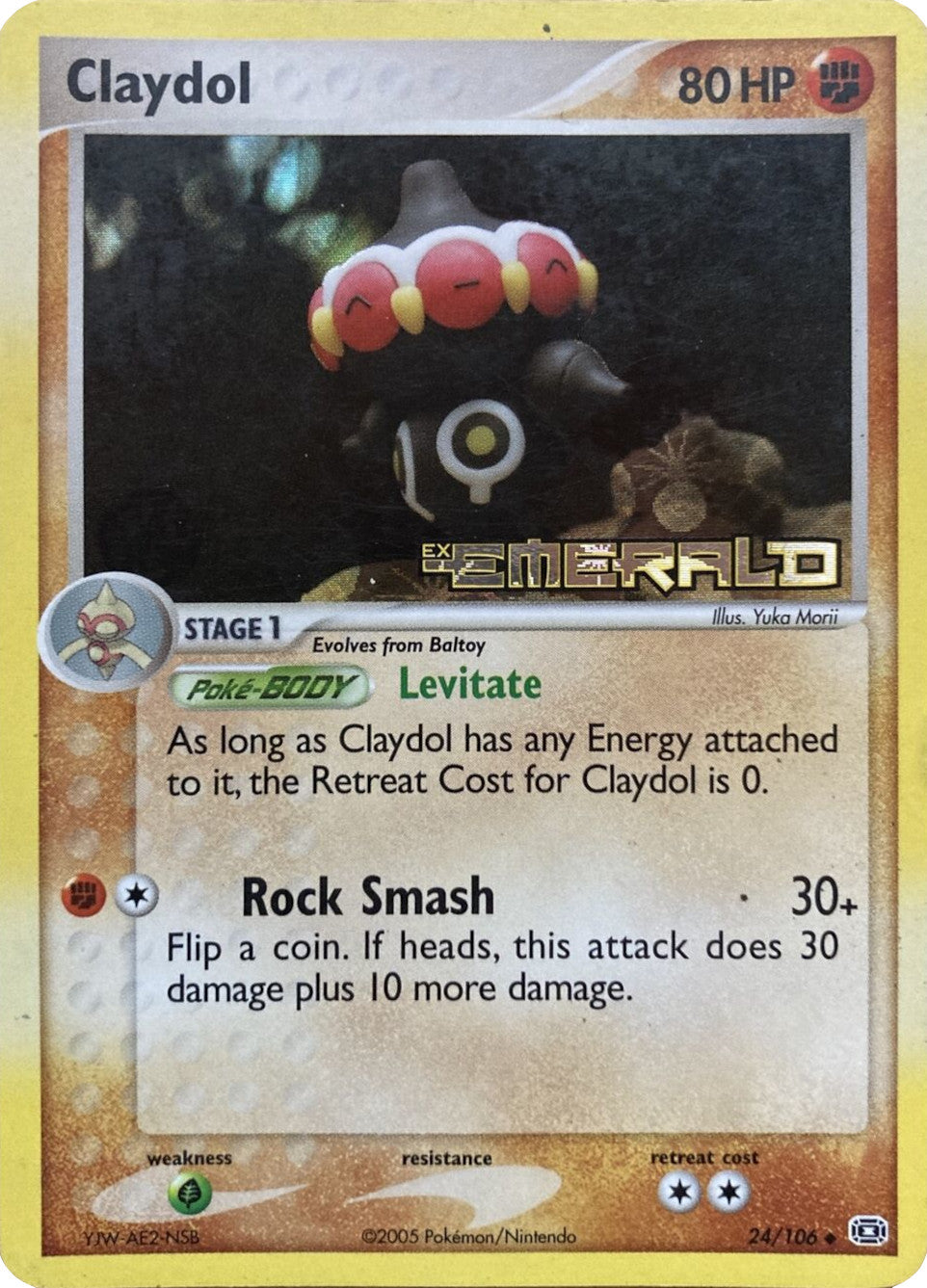 Claydol (24/106) (Stamped) [EX: Emerald] | Galaxy Games LLC