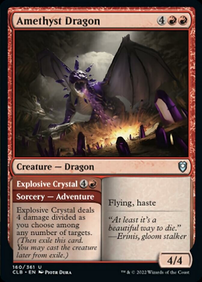 Amethyst Dragon // Explosive Crystal [Commander Legends: Battle for Baldur's Gate] | Galaxy Games LLC