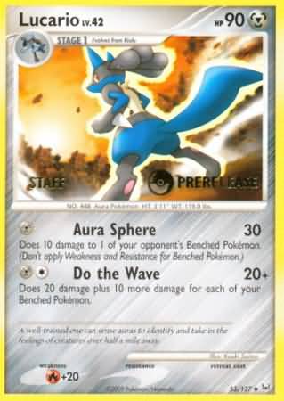 Lucario (53/127) (Staff Prerelease Promo) [Diamond & Pearl: Black Star Promos] | Galaxy Games LLC