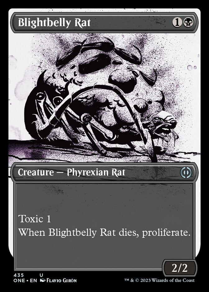 Blightbelly Rat (Showcase Ichor Step-and-Compleat Foil) [Phyrexia: All Will Be One] | Galaxy Games LLC