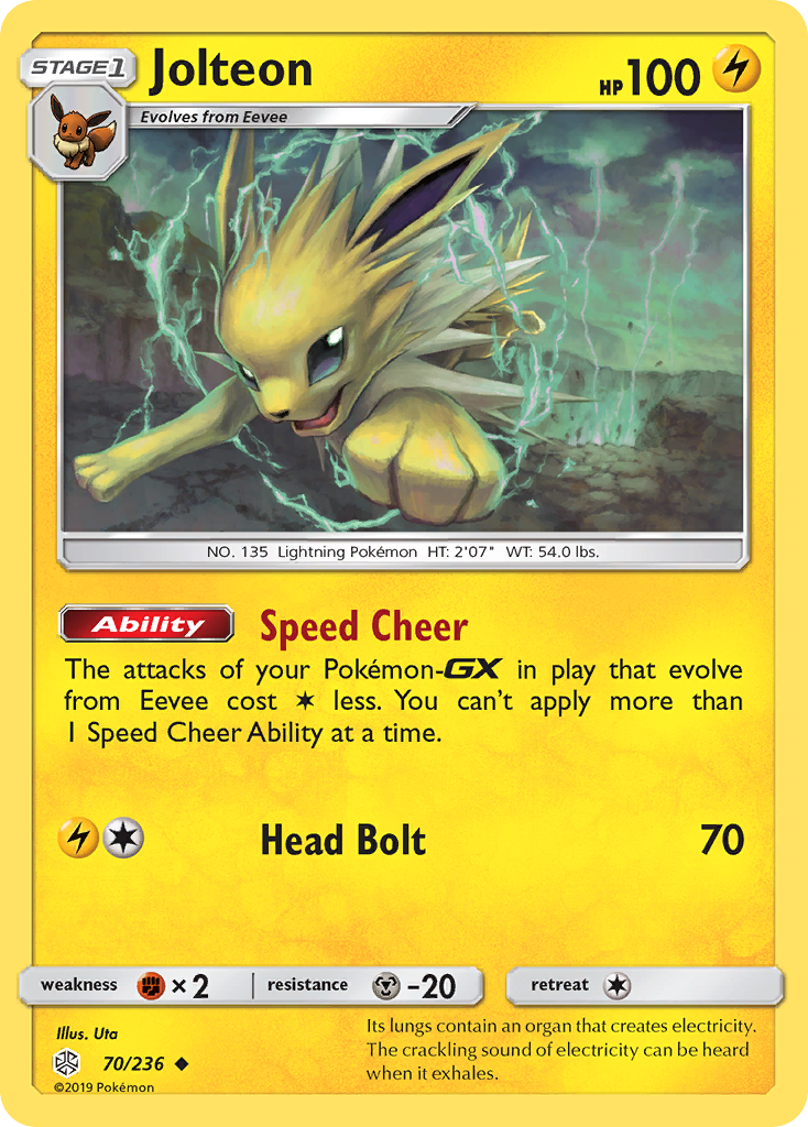 Jolteon (70/236) [Sun & Moon: Cosmic Eclipse] | Galaxy Games LLC