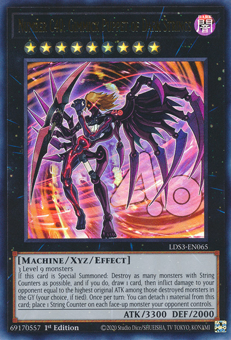 Number C40: Gimmick Puppet of Dark Strings [LDS3-EN065] Ultra Rare | Galaxy Games LLC