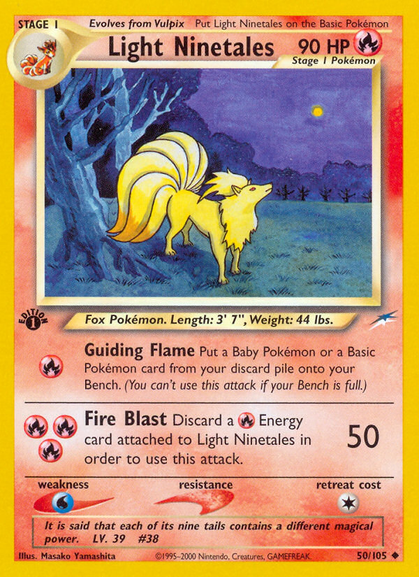 Light Ninetales (50/105) [Neo Destiny 1st Edition] | Galaxy Games LLC