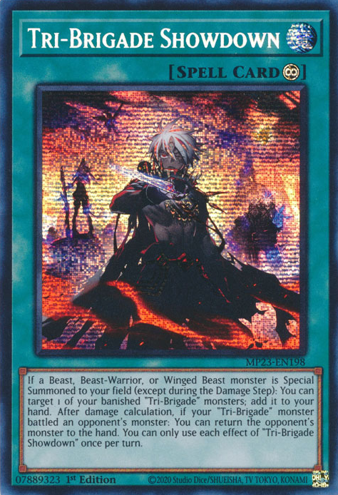 Tri-Brigade Showdown [MP23-EN198] Prismatic Secret Rare | Galaxy Games LLC