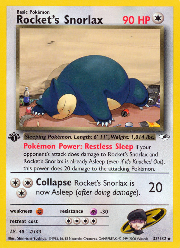 Rocket's Snorlax (33/132) [Gym Heroes 1st Edition] | Galaxy Games LLC