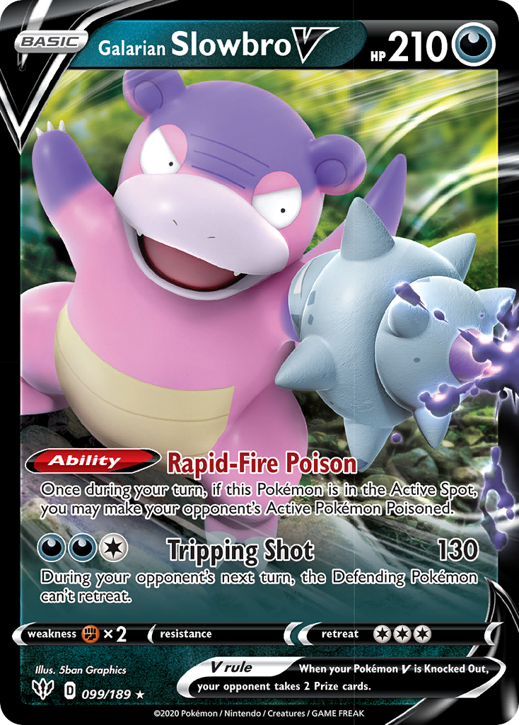 Galarian Slowbro V (099/189) [Sword & Shield: Darkness Ablaze] | Galaxy Games LLC