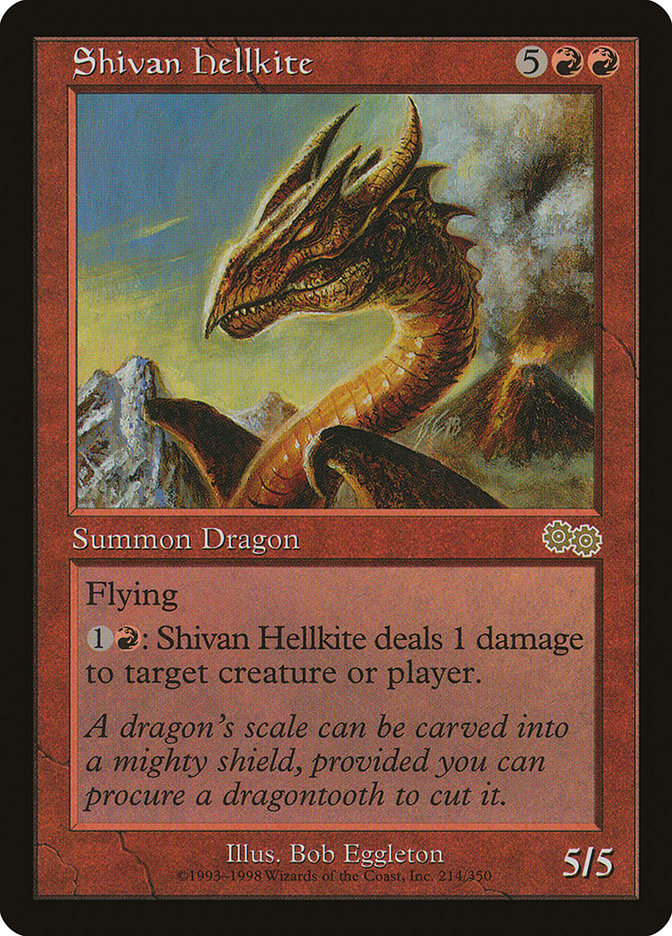 Shivan Hellkite [Urza's Saga] | Galaxy Games LLC