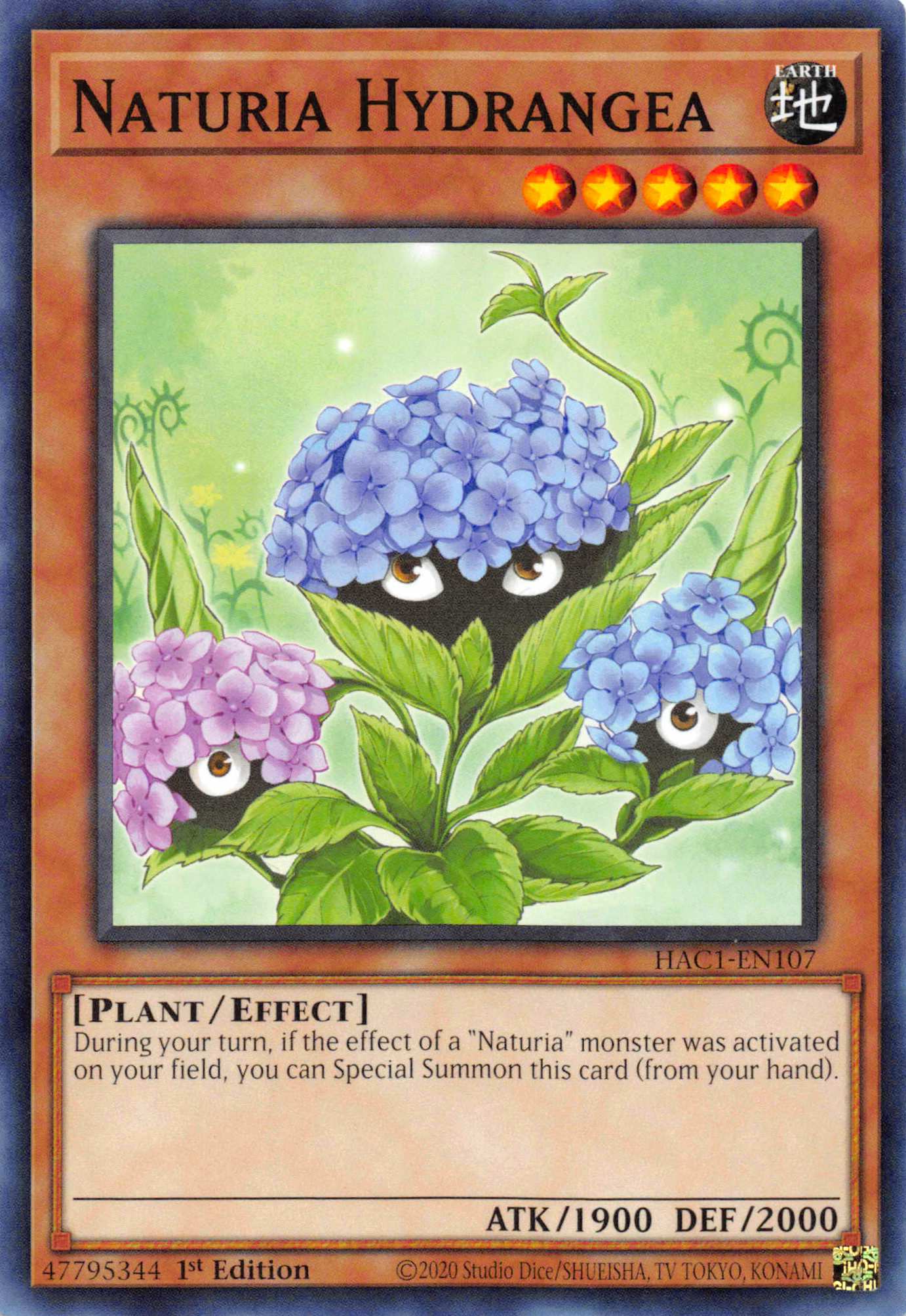 Naturia Hydrangea [HAC1-EN107] Common | Galaxy Games LLC