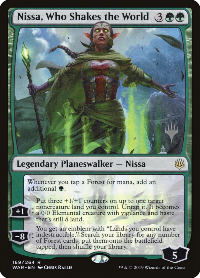 Nissa, Who Shakes the World (Promo Pack) [War of the Spark Promos] | Galaxy Games LLC