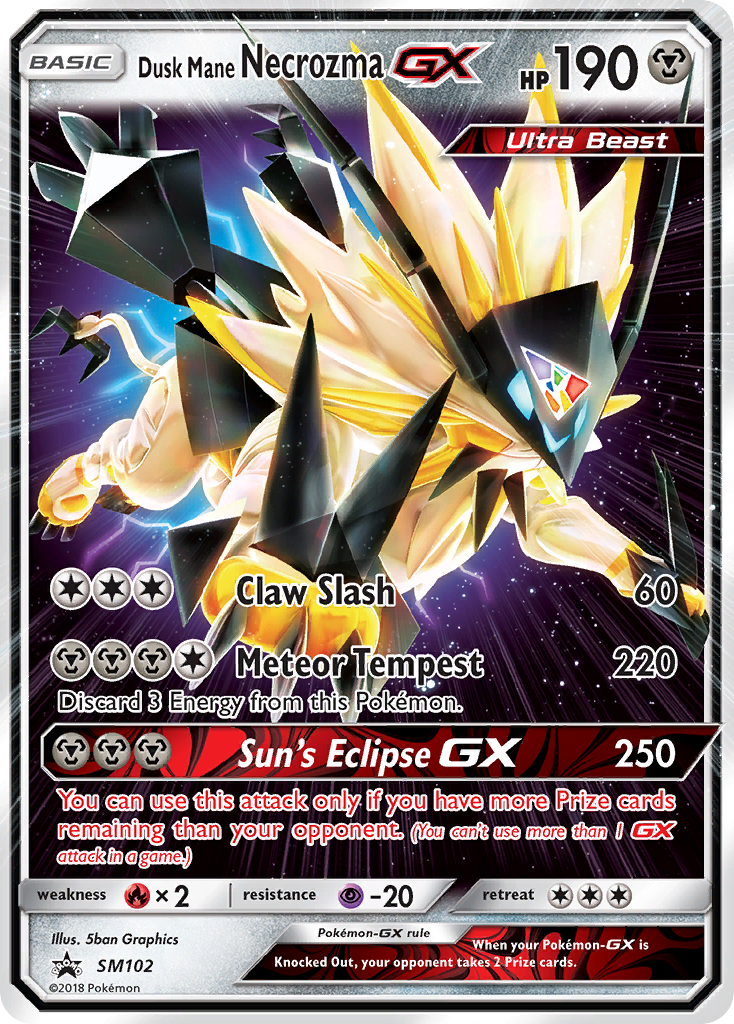 Dusk Mane Necrozma GX (SM102) [Sun & Moon: Black Star Promos] | Galaxy Games LLC